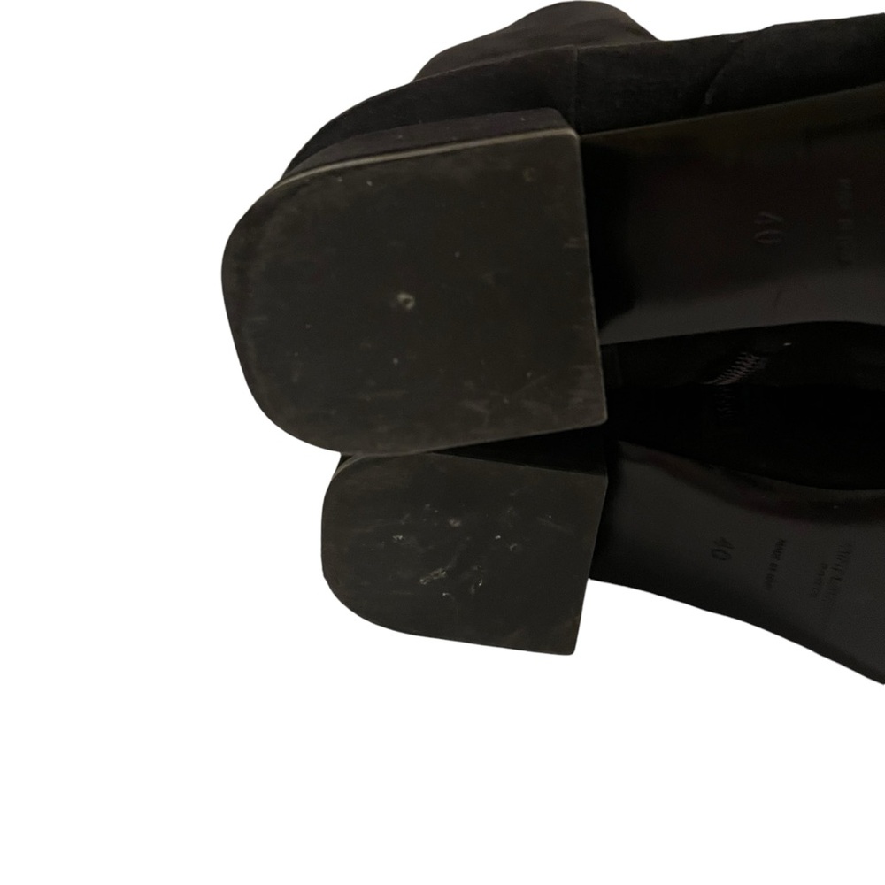 Saint Laurent Paris Black Suede Tall Block Heel Boots 40(9.5) - Picture 10 of 13